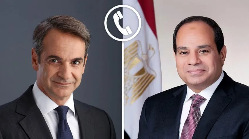 السيسي يتلقى اتصالًا هاتفيًا من رئيس الوزراء اليوناني