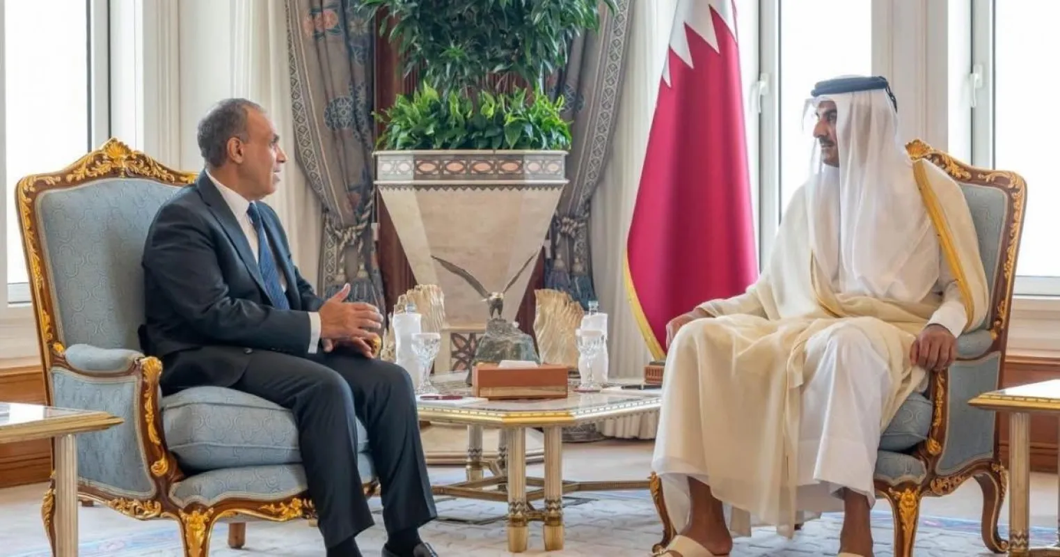 لقاء وزير الخارجية مع أمير قطر