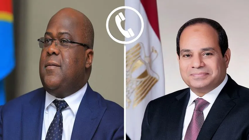 السيسي يتلقى اتصالًا هاتفيًا من رئيس الكونغو الديمقراطية