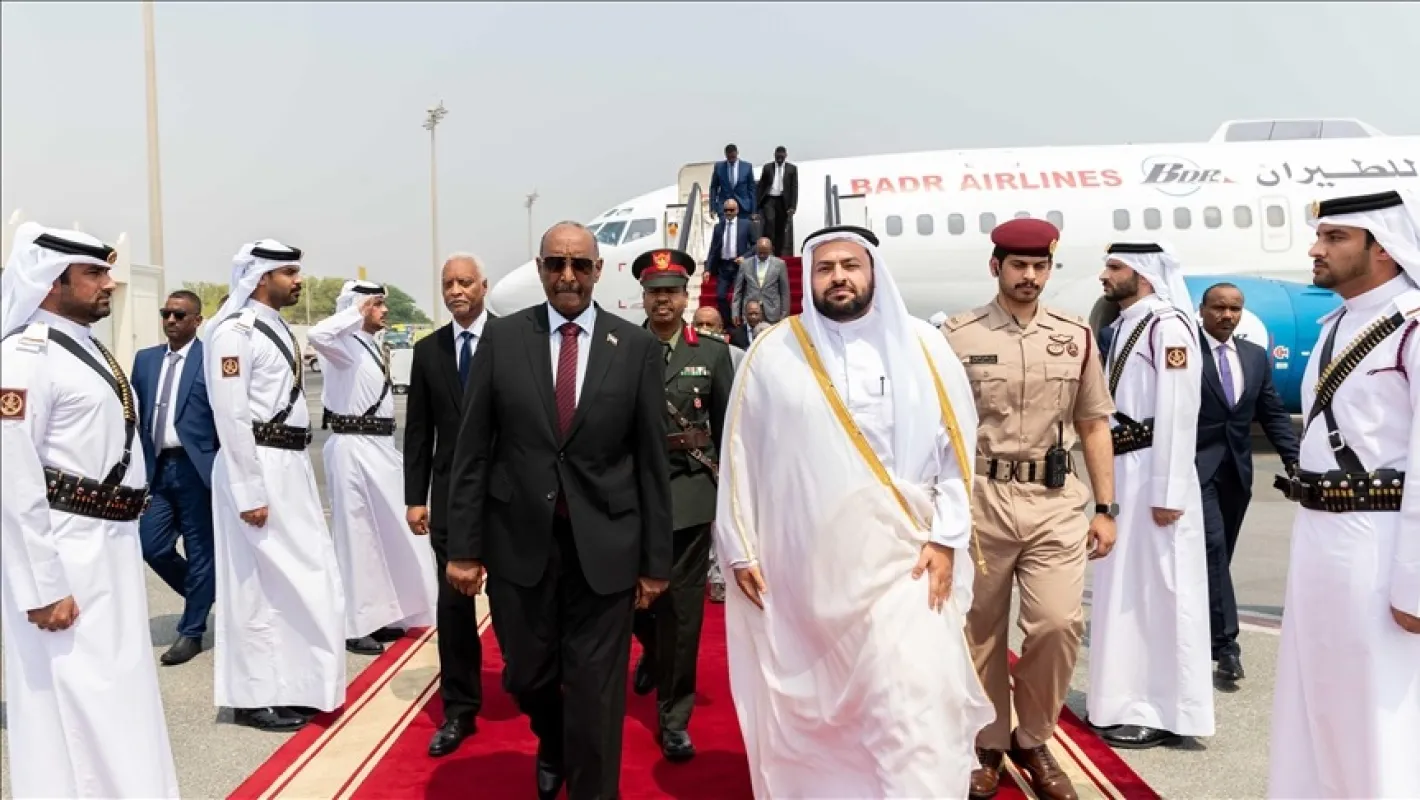 رئيس مجلس السيادة السوداني يصل الدوحة