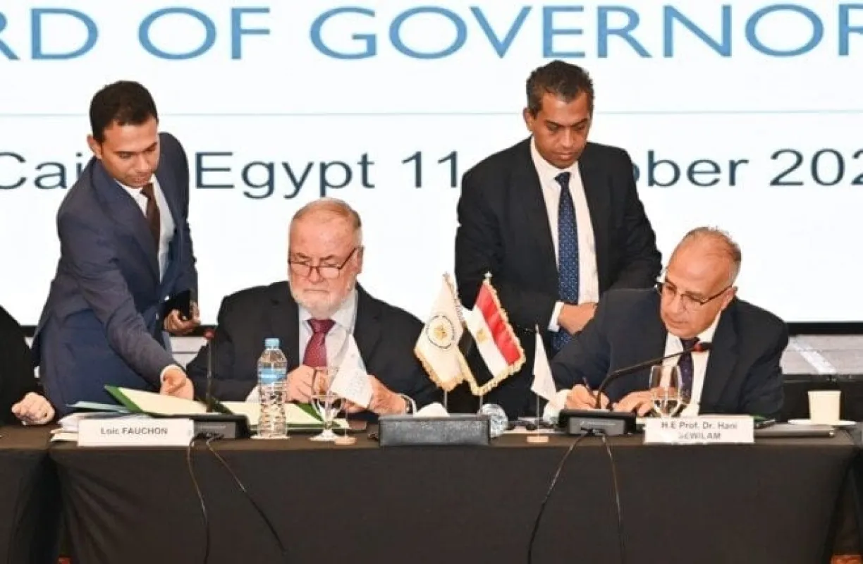 توقيع مذكرة تفاهم بين وزارة الموارد المائية والري والمجلس العالمي للمياه