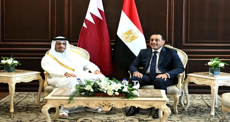 مدبولي يلتقي نظيره القطري لبحث مجالات التعاون المشترك