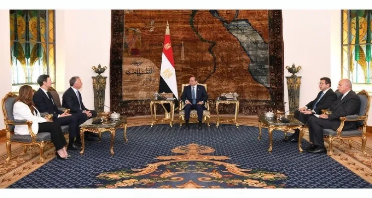 السيسي يستقبل المبعوث الخاص الأمريكي للشرق الأوسط وكبير مستشاري رئيس الولايات المتحدة