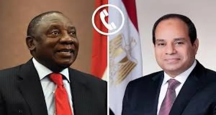 الرئيس السيسي يتلقى اتصالًا هاتفيًا من رئيس جنوب أفريقيا