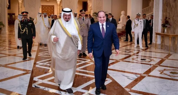 السيسي يستقبل رئيس مجلس وزراء الكويت