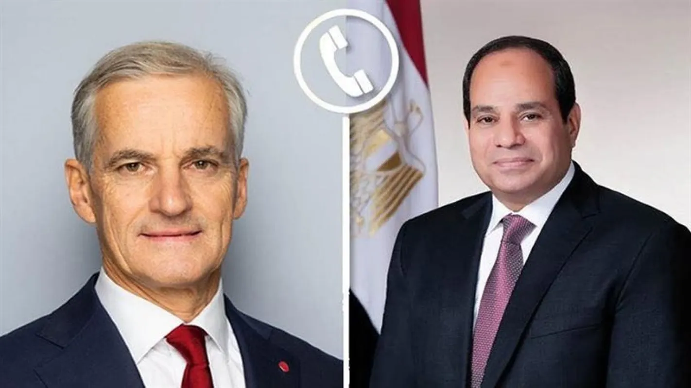 السيسي يتلقى اتصالًا هاتفيًا من رئيس وزراء مملكة النرويج