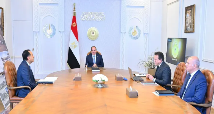 اجتماع رئيس الجمهورية مع رئيس الوزراء ووزير الصحة
