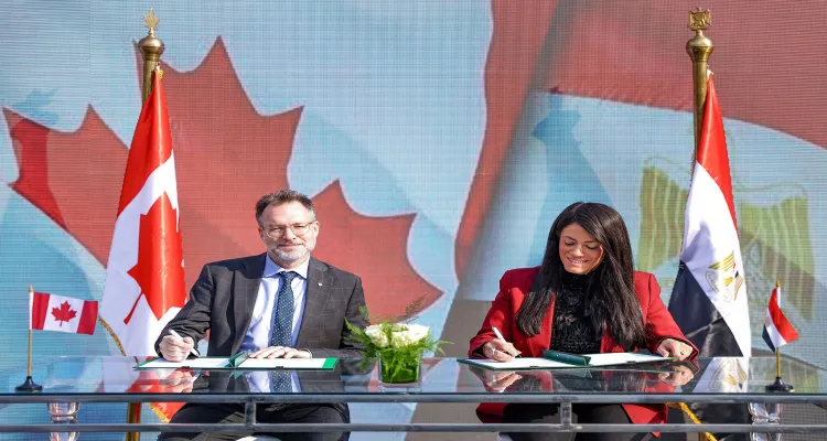 مصر وكندا توقعان 3 مشروعات لتمكين المرأة وتعزيز الأمن الغذائي بمنحة 552 مليون جنيه