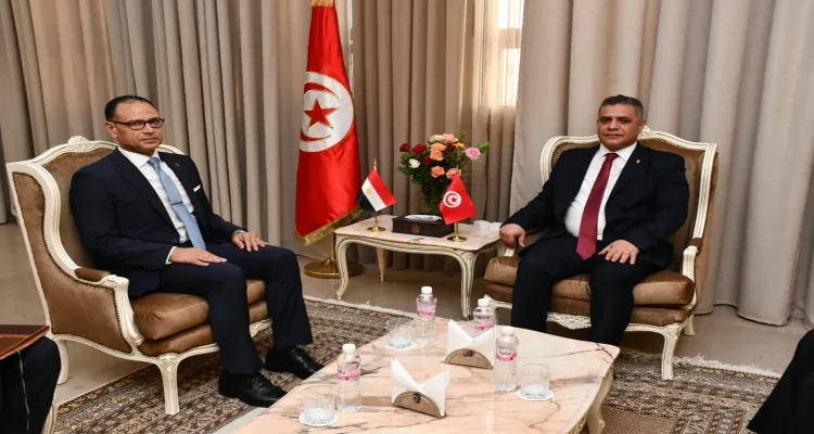 لقاء وزير الداخلية التونسي مع السفير المصري