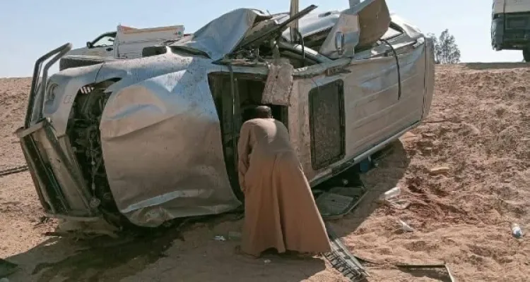 مصرع مدير أمن الوادي الجديد ورقيب شرطة في انقلاب سيارة على طريق المنيا