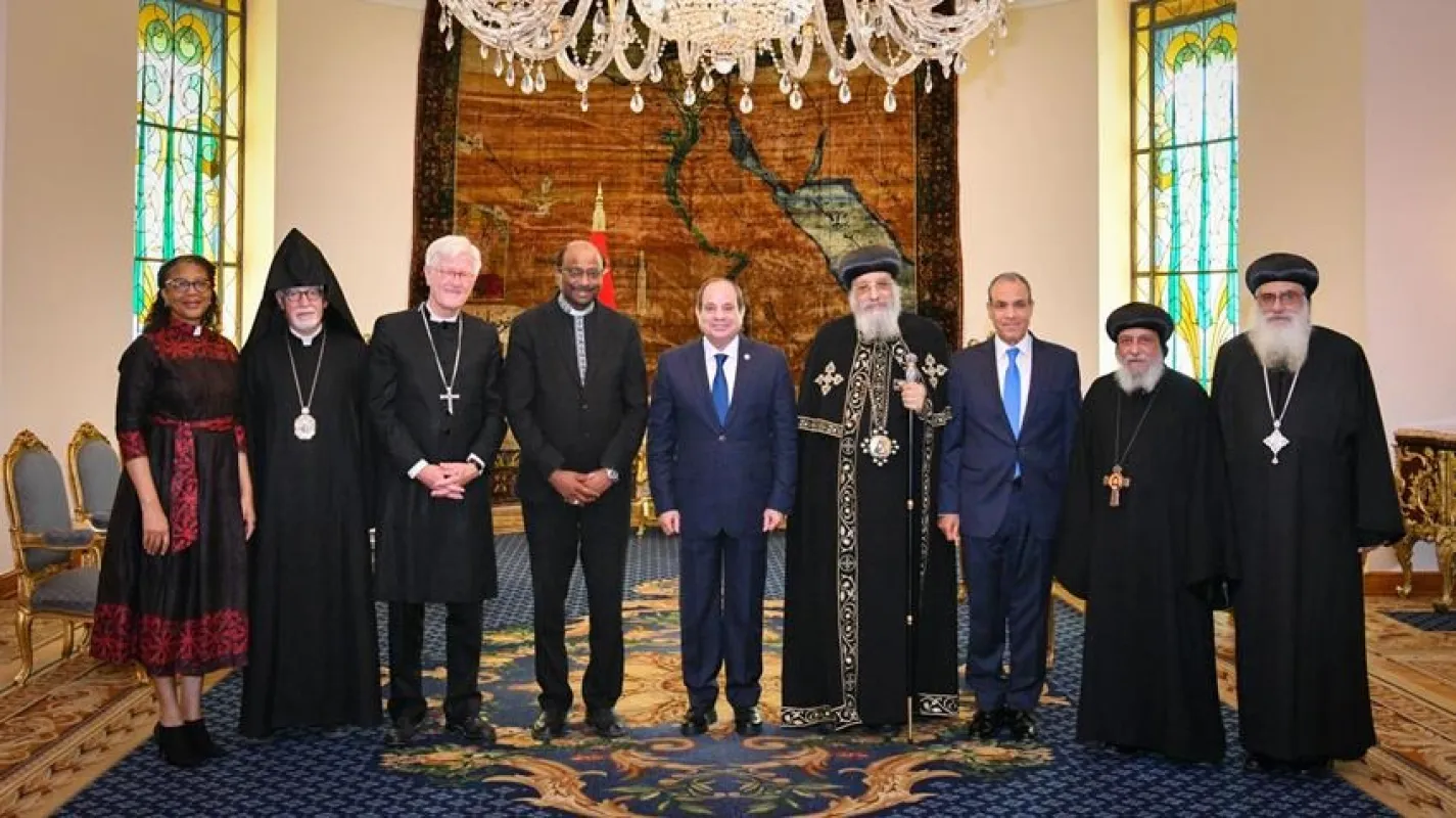 السيسي يستقبل وفد مجلس الكنائس العالمي