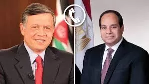 السيسي وعاهل الأردن يبحثان هاتفيًا تطورات الأوضاع في غزة